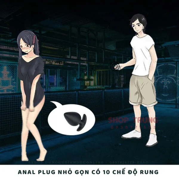 Anal Plug Nhỏ Gọn Có 10 Chế Độ Rung