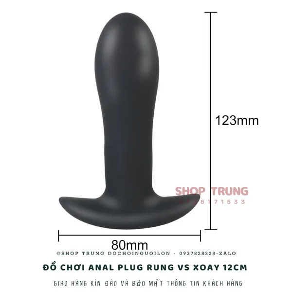 Đồ Chơi Anal Plug Rung vs Xoay 12cm Điều Khiển Từ Xa
