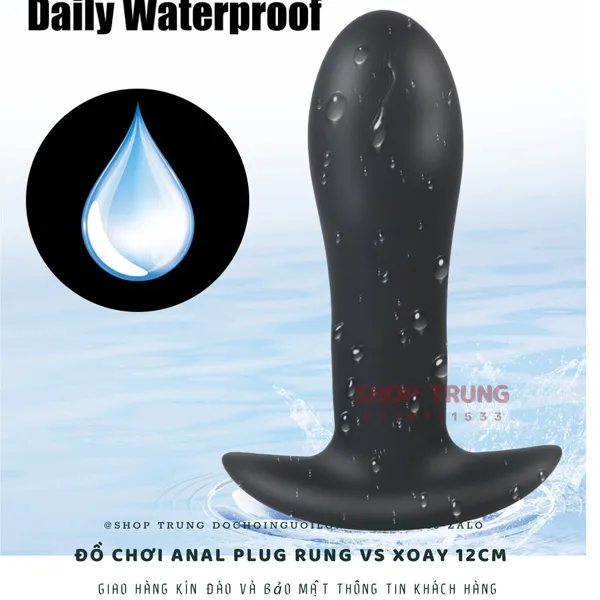 Đồ Chơi Anal Plug Rung vs Xoay 12cm Điều Khiển Từ Xa