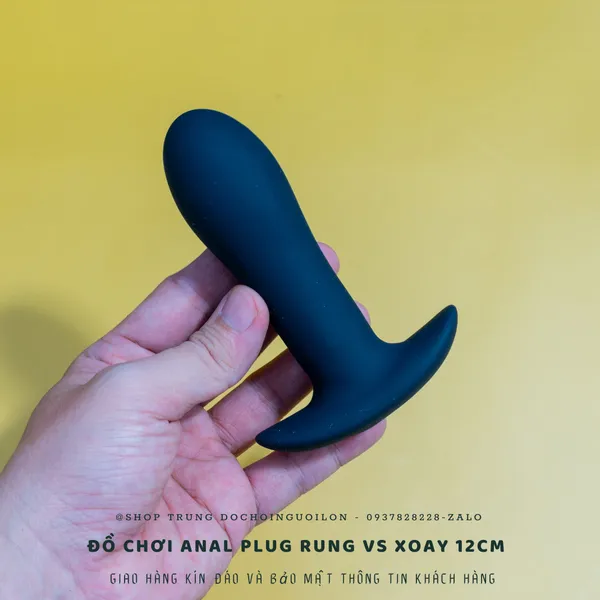 Đồ Chơi Anal Plug Rung vs Xoay 12cm Điều Khiển Từ Xa