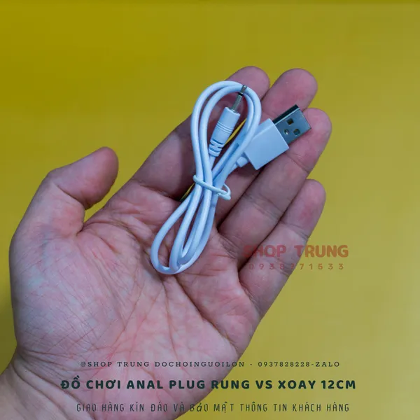 Đồ Chơi Anal Plug Rung vs Xoay 12cm Điều Khiển Từ Xa