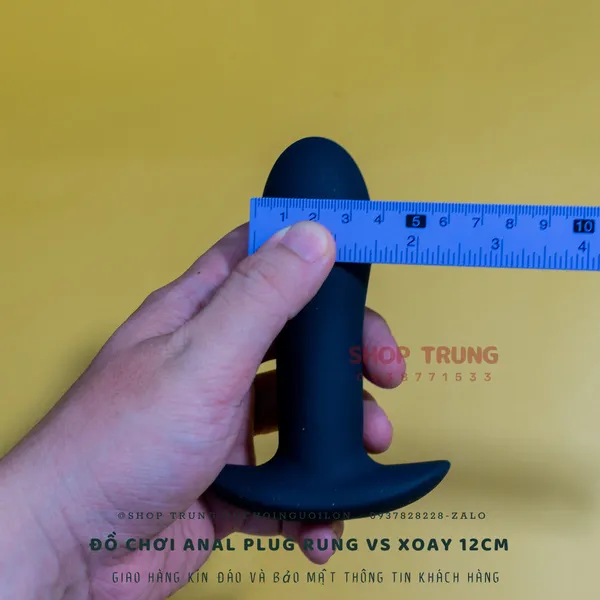 Đồ Chơi Anal Plug Rung vs Xoay 12cm Điều Khiển Từ Xa