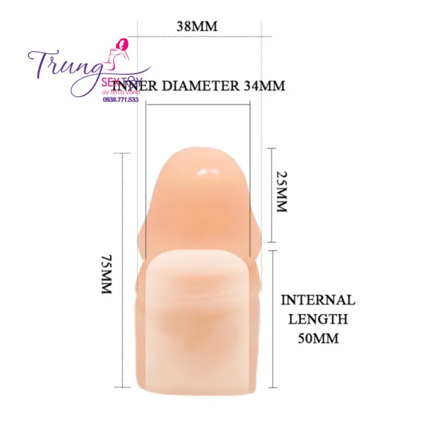 Bao cao su đôn khúc đầu 3cm dành cho nam 