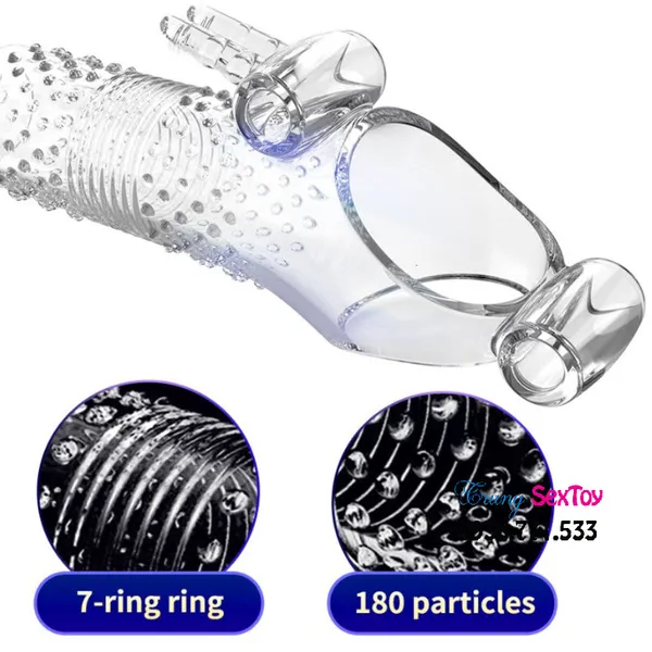 Bao cao su đôn dên khúc giữa có rung và gai siêu mỏng, có rung kích thích điểm G