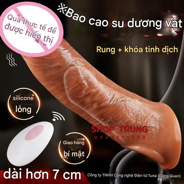 Bao Cao Su Rung Đầu 3 Trong 1 Tăng Kích Thước, Rung Điều Khiển Xa & Kéo Dài Cuộc Yêu