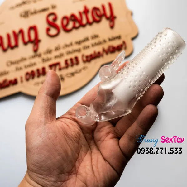 Bao cao su đôn dên khúc giữa có rung và gai siêu mỏng, có rung kích thích điểm G