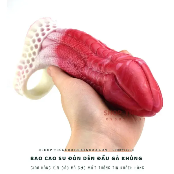 Bao cao su đôn dên có quai deo khủng Alien Penis