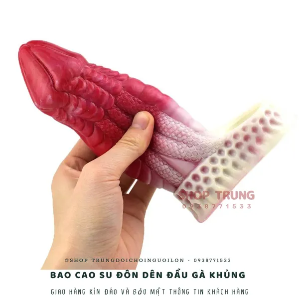 Bao cao su đôn dên có quai deo khủng Alien Penis