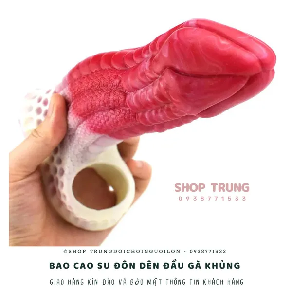 Bao cao su đôn dên có quai deo khủng Alien Penis