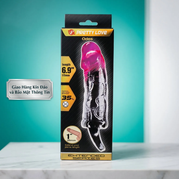 Bao Đôn Dên Prettylove Odes 6.9 Silicone Mềm, Gai Kích Thích, Quai Đeo Chống Tuột