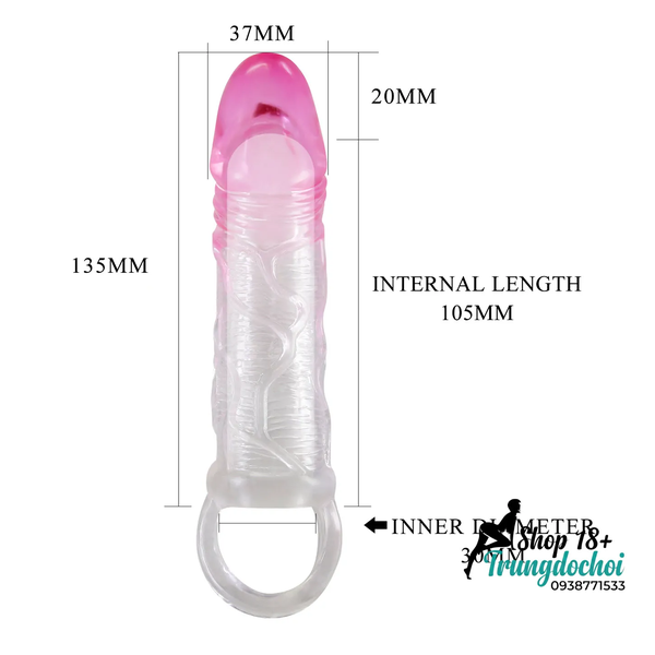 Bao Đôn Dên Prettylove Odes 6.9 Silicone Mềm, Gai Kích Thích, Quai Đeo Chống Tuột