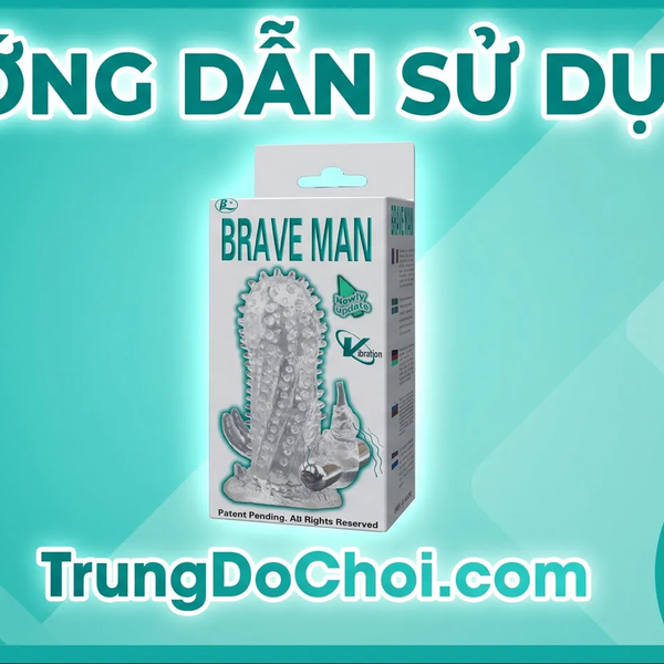 Bao Đôn Dên Gai Rung Đầu Braveman Nhiều Gai Kích Thích, Motor Rung Đầu, Quai Đeo