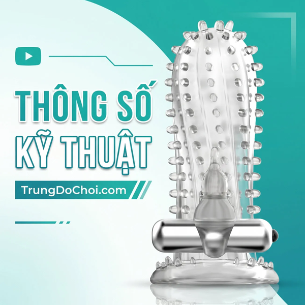 Bao Đôn Dên Gai Rung Đầu Braveman Nhiều Gai Kích Thích, Motor Rung Đầu, Quai Đeo