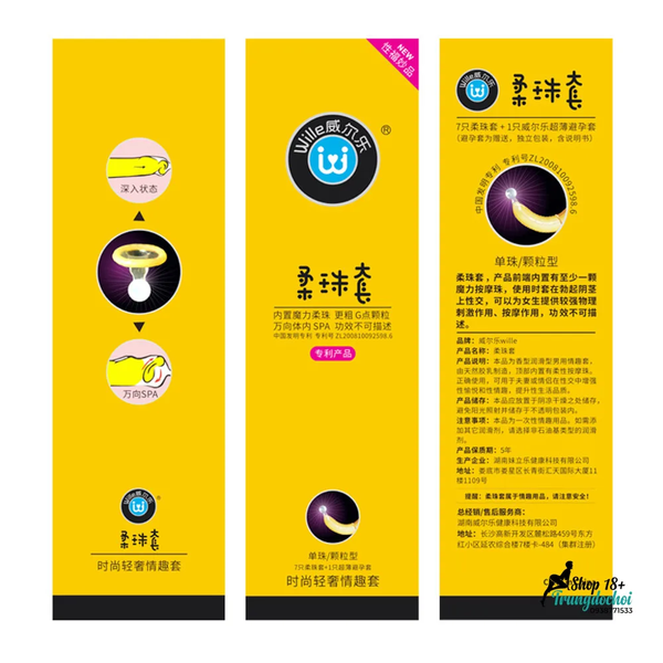 Bao Cao Su Gai Wille 1 Bi Hộp 7 Cái: Gói Riêng Từng Chiếc, Để Dành Dùng Lâu