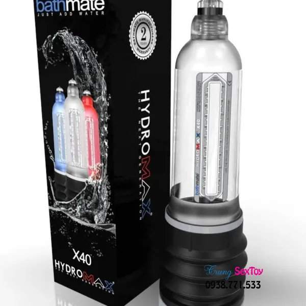 Máy tập làm tăng kích thước dương vật Bathmate Hydromax x40  
