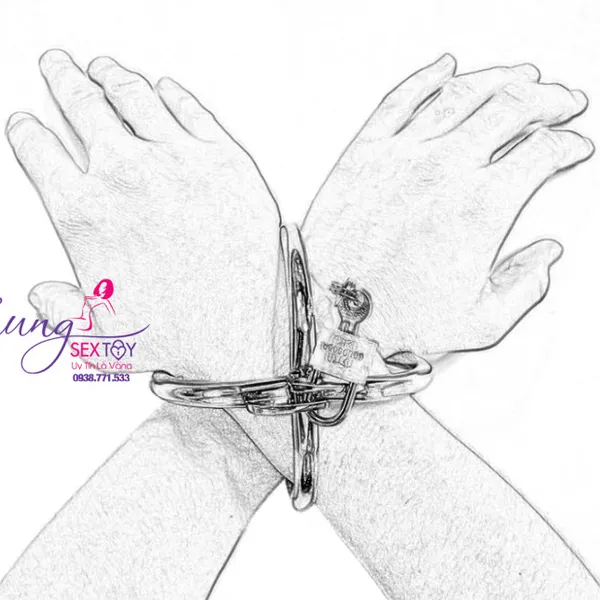 Đô Chơi BDSM Khóa Tay Chữ X Làm Bằng Thép Không Gỉ