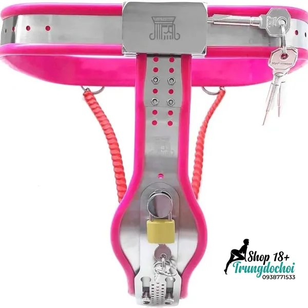 Đai Trinh Tiết Nữ Thép Không Gỉ Viền Silicone 2 Loại Tấm Chắn