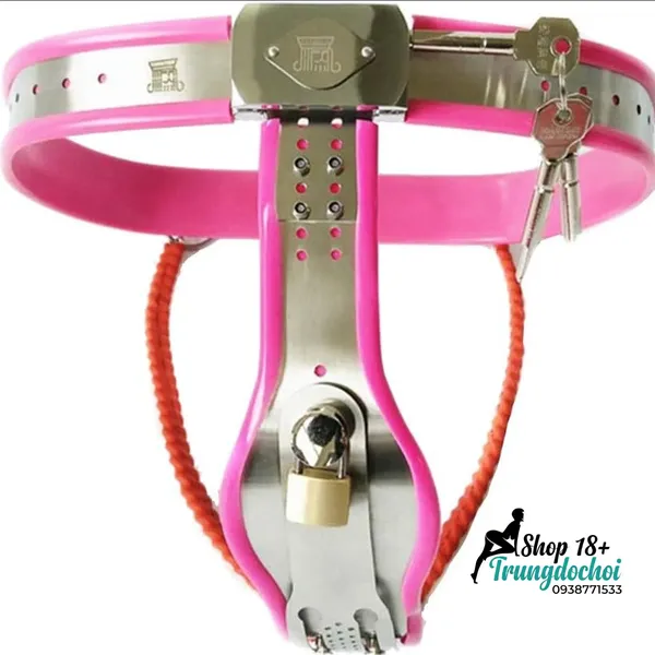 Đai Trinh Tiết Nữ Thép Không Gỉ Viền Silicone 2 Loại Tấm Chắn