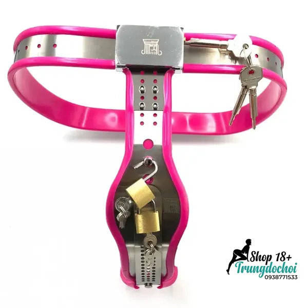 Đai Trinh Tiết Nữ Thép Không Gỉ Viền Silicone 2 Loại Tấm Chắn