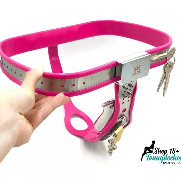 Đai Trinh Tiết Nữ Thép Không Gỉ Viền Silicone 2 Loại Tấm Chắn