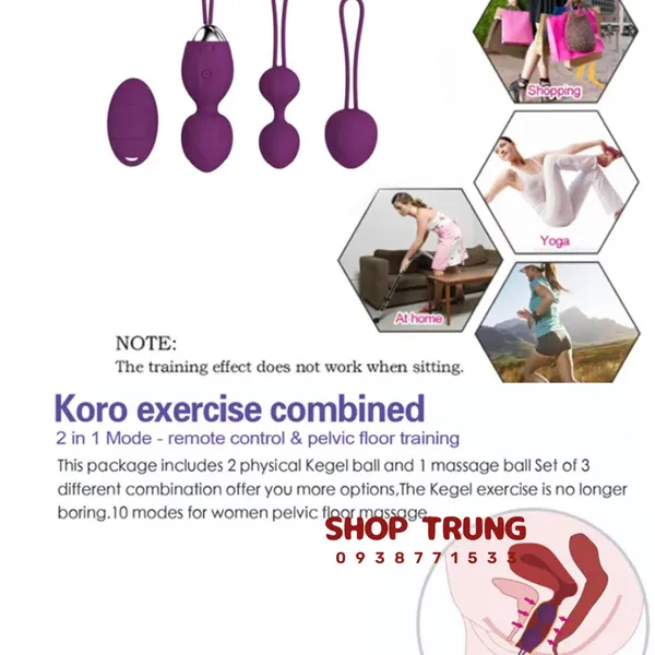 Bộ Bóng Kegel Rung Y Love Bí Quyết Sàn Chậu Khỏe 
