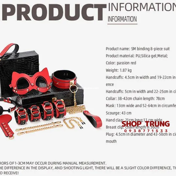 Bộ BDSM 8 Món Khám Phá Thế Giới Khoái Cảm Bất Tận