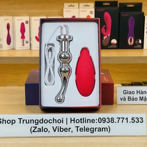 Cây Rung Kích Điện Hậu Môn Hợp Kim Nhôm Kích Thích Tuyến Tiền Liệt E-Stim