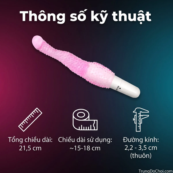 Cây Rung Nhám Mini Vibratoe Hồng Textured Bullet Vibrator