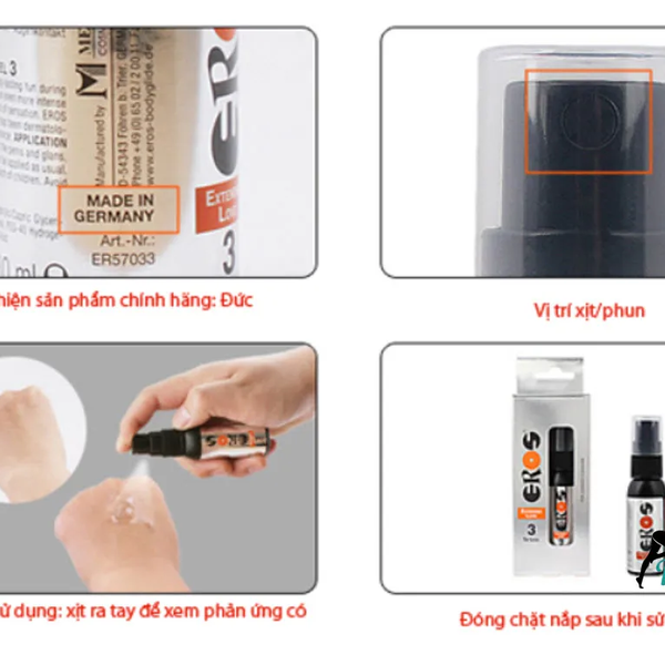 Chai Xịt EROS Extended Love Top Level 3 (Đức) Kéo Dài Thời Gian 30ml