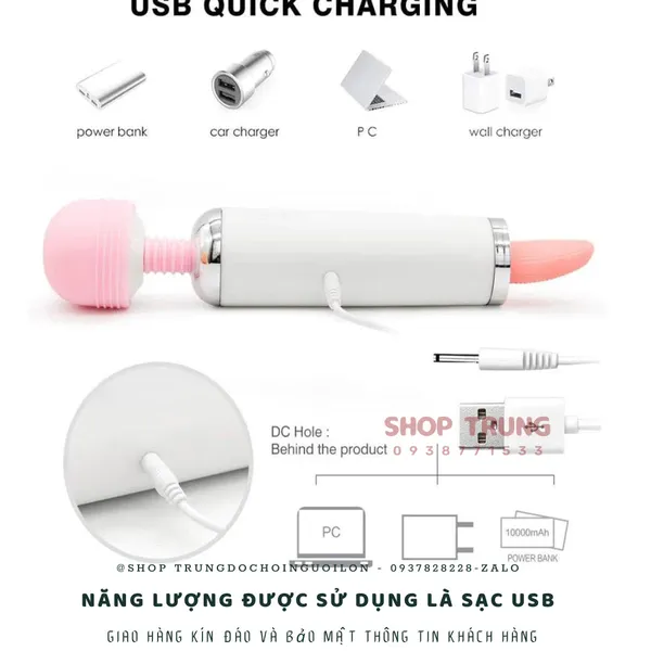 Máy Massage Âm Đạo  3 Trong 1 Rung Liếm Hút 12 Chế Độ