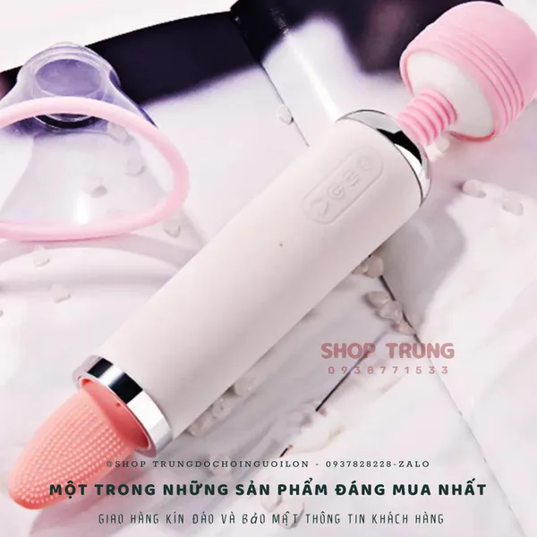 Máy Massage Âm Đạo  3 Trong 1 Rung Liếm Hút 12 Chế Độ