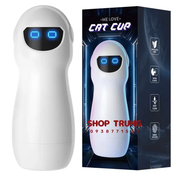 Cốc Thủ Dâm Cat Cup Không Rung Lõi TPE Tháo Rời, Thiết Kế Robot Kín Đáo