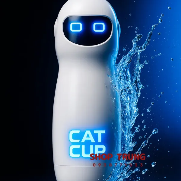 Cốc Thủ Dâm Cat Cup Không Rung Lõi TPE Tháo Rời, Thiết Kế Robot Kín Đáo