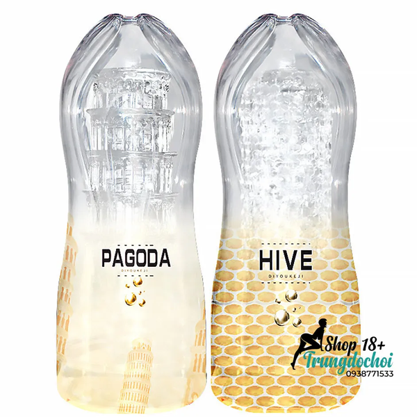 Cốc Thủ Dâm DIYUKEJI HIVE & PAGODA Hai Cấu Trúc Lõi, Chọn Đúng Cảm Giác Bạn Muốn