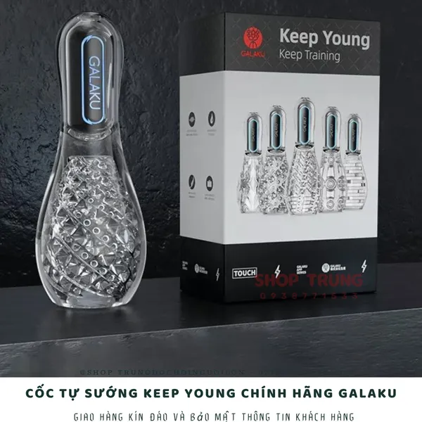 Cốc tự sướng Galaku Keep Young - Thiết kế nhỏ gọn kèm cục rung mạnh mẽ