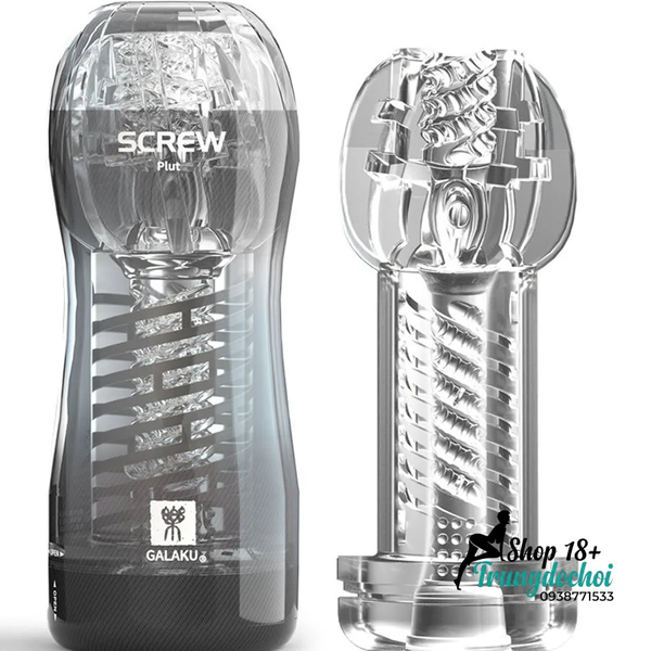 Cốc Thủ Dâm GALAKU SCREW III — Kênh Xuyên Thông, Không Cần Lộn Lõi Khi Vệ Sinh