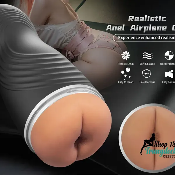 Cốc Thủ Dâm Hậu Môn Siêu Khít Silicone Mềm Mại, Gân Gai Kích Thích Tối Đa