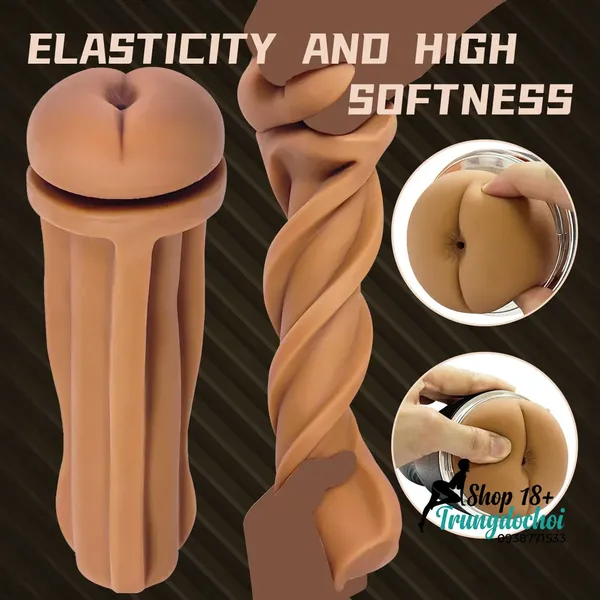 Cốc Thủ Dâm Hậu Môn Siêu Khít Silicone Mềm Mại, Gân Gai Kích Thích Tối Đa