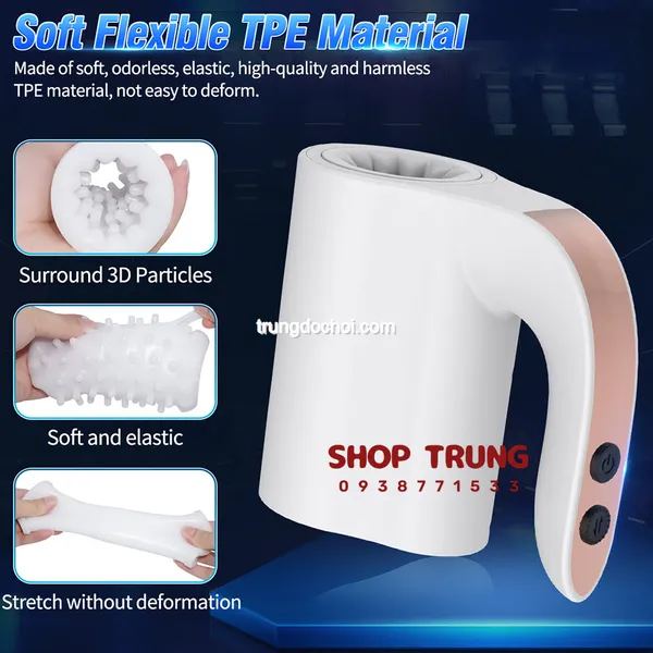 Cốc Tự Sướng Đỉnh Cao 10 Chế Độ Thụt Xoay 