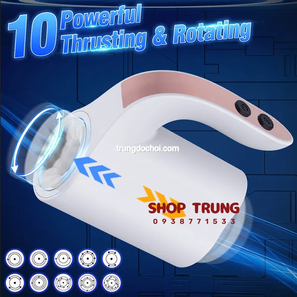 Cốc Tự Sướng Đỉnh Cao 10 Chế Độ Thụt Xoay 