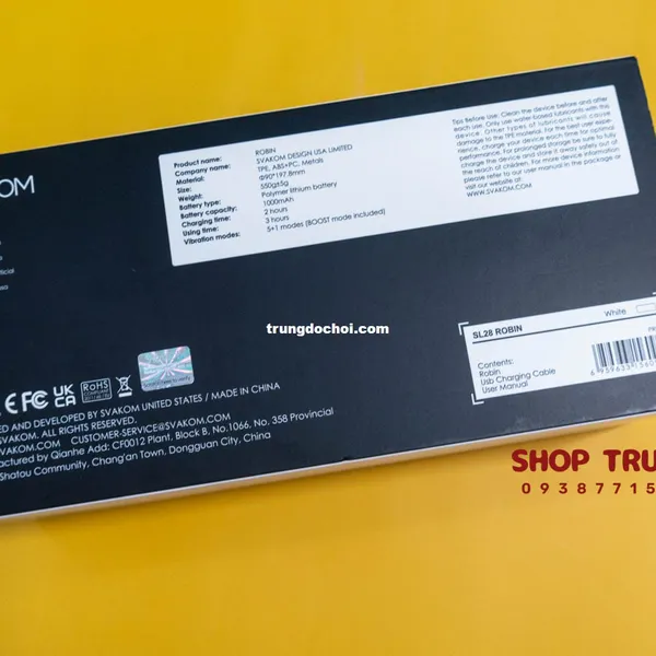 Tìm hiểu về cốc tự sướng chính hãng cao cấp Svakom Robin 