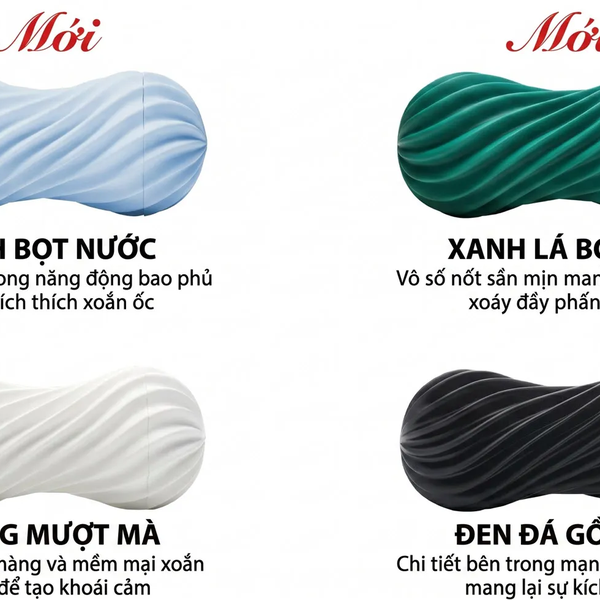 Tenga Moova Flexible Cơ Chế Xoắn Ốc Nhật Bản, 4 Phiên Bản Cảm Giác, Vệ Sinh Lộn Ngược Hoàn Toàn