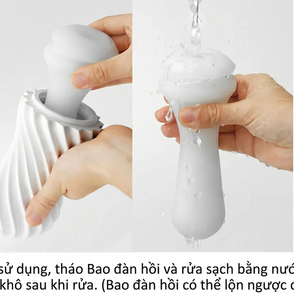 Tenga Moova Flexible Cơ Chế Xoắn Ốc Nhật Bản, 4 Phiên Bản Cảm Giác, Vệ Sinh Lộn Ngược Hoàn Toàn