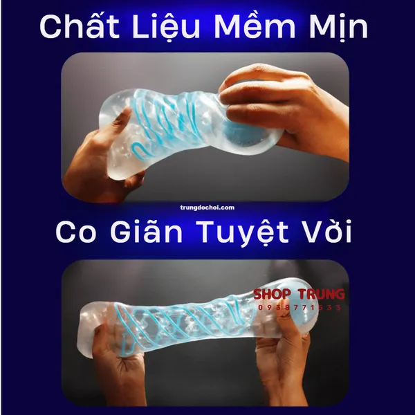 Cốc Thủ Dâm Trong Suốt Kèm Bóng Gai 2024