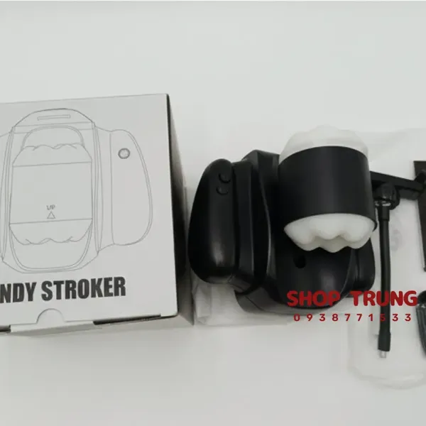 Cốc Thủ Dâm Tự Động Handy Rocket Cầm Tay Rung Thụt Có Giá Đỡ Điện Thoại