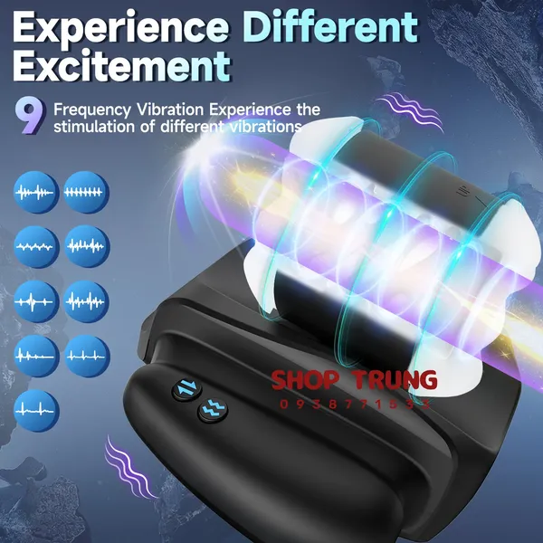 Cốc Thủ Dâm Tự Động Handy Rocket Cầm Tay Rung Thụt Có Giá Đỡ Điện Thoại