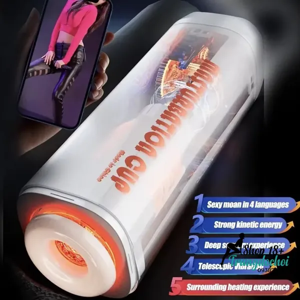 Cốc Thủ Dâm Tự Động Rung Xoay Thụt 10 Chế Độ Đa Năng | Giao Hàng Kín Đáo 100%