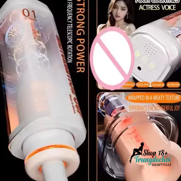 Cốc Thủ Dâm Tự Động Rung Xoay Thụt 10 Chế Độ Đa Năng | Giao Hàng Kín Đáo 100%