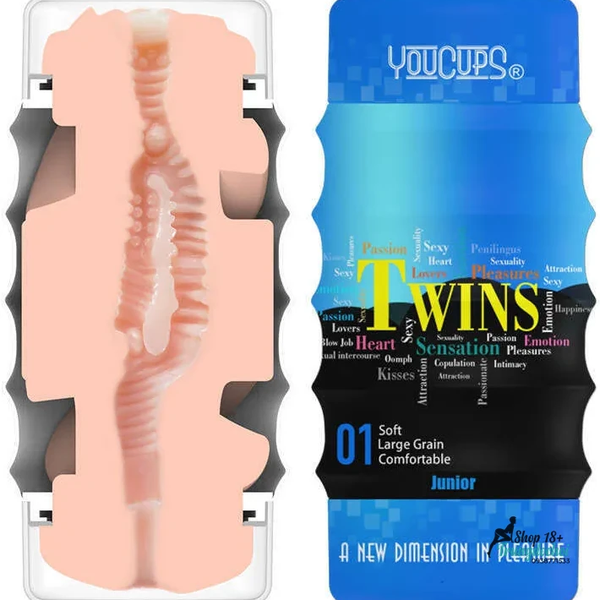Cốc Thủ Dâm YouCups TWINS Thông 2 Đầu Xả Nước Sạch Trong 30 Giây