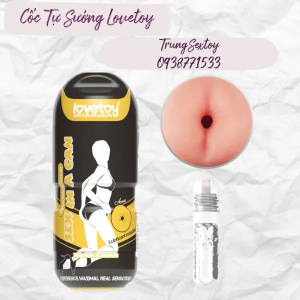 Cốc Tự Sướng Lovetoy Hình Hậu Môn Có Rung 